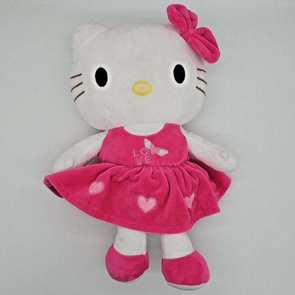 Hello Kitty Plush Doll 15" Pink Love Hearts Wings Girl Gift Stuffed Animal Toy - Picture 5 of 8